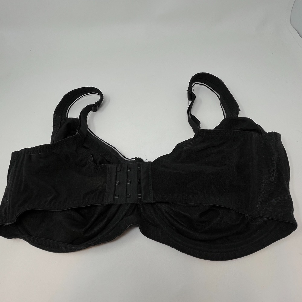 Ekouaer Womens 40H Underwire Lace Mesh Bra Black Full Coverage Support - Picture 9 of 12